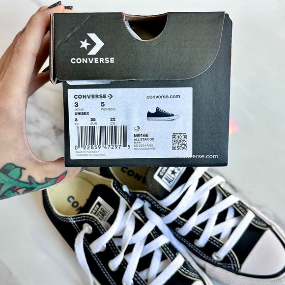 Converse Low Top Sneakers - Black & White - Picture 8 of 11